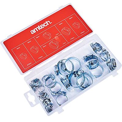 Amtech Am-Tech 26 stuks Assorted broek Clamp Set, S6290 Amtech Am-Tech 26 stuks Assorted broek Clamp Set, S6290