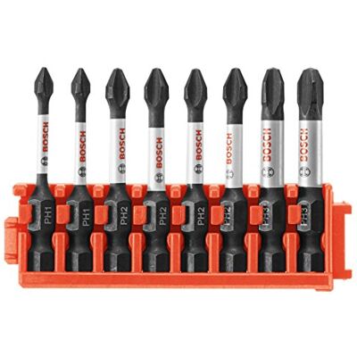 Bosch CCSPHV208 8-delige geassorteerde set 5 cm. Impact Tough Phillips Power Bits met Clip voor Custom Case System Bosch CCSPHV208 8-delige geassorteerde set 5 cm. Impact Tough Phillips Power Bits met Clip voor Custom Case System