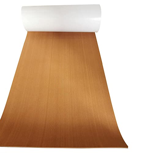 innytund Boot vloerbedekking Eva schuim faux teak boot vloerbedekking marine boot blad vloerbedekking mat tapijt dek 240 x 90 cm zelfklevend antislip marine tapijt voor motorboten, jacht boot, bruin