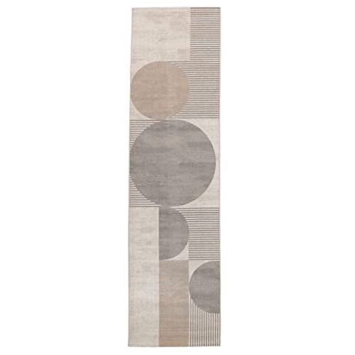 RugVista Deco Vloerkleed Beige/Grijs vloerkleed 80x300 Modern, Loper Vloerkleed