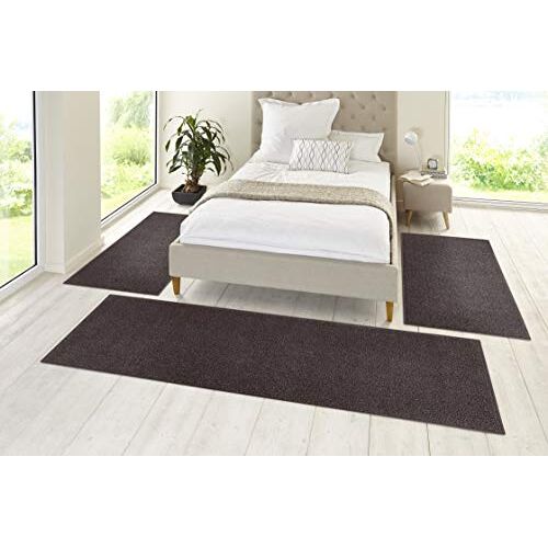 HANSE Home Pure bedomranding, polypropyleen, antraciet, 3-delig (2X 70x140 cm 1x 70x240 cm)