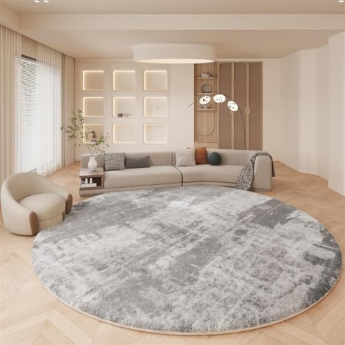 GUETTO Modern tapijt tapijten woonkamer ronde tapijten voor slaapkamers pluizige woonkamer cirkel gebied tapijt zacht ruig tapijt voor kinderkamer vloermat, B, 120 cm