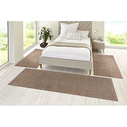 HANSE Home Pure bedomranding, polypropyleen, bruin, 3-delig (2X 70x140 cm 1x 70x240 cm)