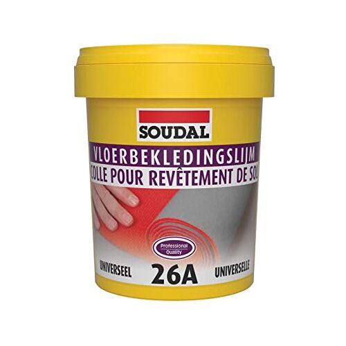 Soudal Vloerbedekkingslijm 26A voor zachte vloerbedekkingen zoals vinyl, textiel, PVC linoleum emmer 1 kg