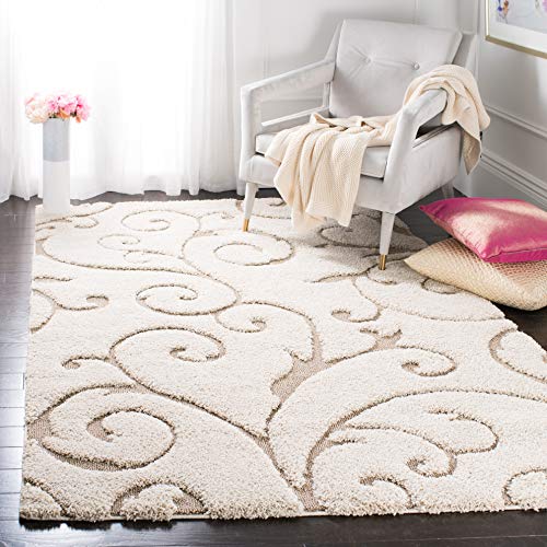 Safavieh Chester Flokatiteppich modern 160 x 228 cm crème/beige.