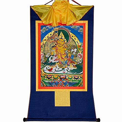 ECOLFE thangka, Tibetaanse thangka, thangka schilderij, boeddhistisch tapijt, tantrische Tibetaanse boeddhisme Thangka muur opknoping, Shakyamuni (Gautama Boeddha), Hot Stamping Brocade boeddhistische tapijt