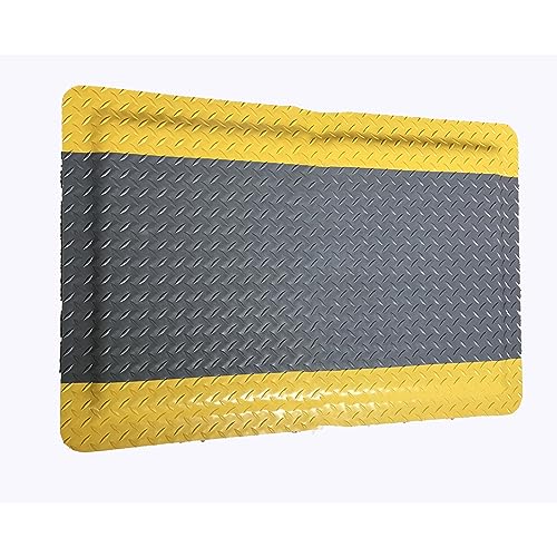 NURII Vinyl zware spons industriële anti-vermoeidheid vloermat, 20 mm dikke commerciële antislip antistatische pad voor commercieel industrieel werk thuis (kleur: grijs, maat: 60 x 45 x 2 cm/24 x 18 x 0,8