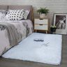 Calore Vloerkleed voor de woonkamer, shaggy, modern tapijt, indoor, shaggy, comfortabel (wit, 80 x 120 cm)