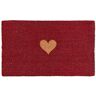 Clayre & Eef MC126 deurmat/deurmat hart rood 75 * 45 * 2 cm