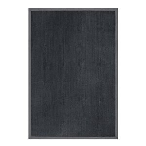 KARAT Sisal tapijt Sisal vloerbedekking met boord & antislip achterkant tapijt woonkamertapijt loper (grijs DC-261, 80 x 150 cm)