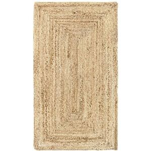 Hamid Natuurlijke Jute Vloerkleed - Handgeweven Milieuvriendelijk Hamid Natuurlijke Jute Vloerkleed - Handgeweven Milieuvriendelijk
