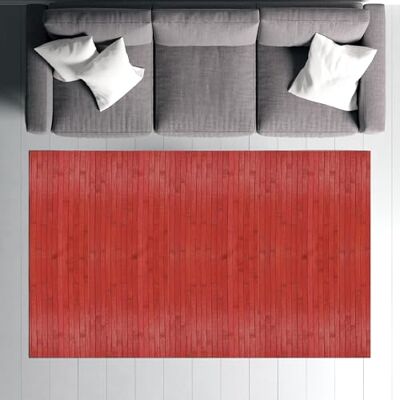 Comart , Bamboo Edge tapijt van bamboe, voor woonkamer, badkamer, slaapkamer, met antislip onderkant, bordeaux, 80 x 150 cm Comart , Bamboo Edge tapijt van bamboe, voor woonkamer, badkamer, slaapkamer, met antislip onderkant, bordeaux, 80 x 150 cm