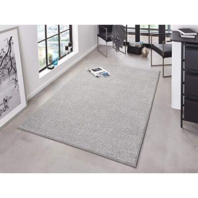 HANSE Home Puur tapijt, woonkamertapijt, dicht, laagpolig, robuust, slaapkamertapijt, effen, modern, voor eetkamer, woonkamer, kinderkamer, hal, slaapkamer, keuken, grijs, 140 x 200 cm HANSE Home Puur tapijt, woonkamertapijt, dicht, laagpolig, robuust, slaapkamertapijt, effen, modern, voor eetkamer, woonkamer, kinderkamer, hal, slaapkamer, keuken, grijs, 140 x 200 cm