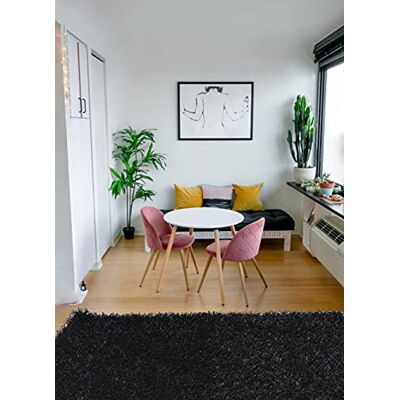 Ottoman Shaggy tapijt, dikke pool, zwart, 1,40 x 2,00 cm Ottoman Shaggy tapijt, dikke pool, zwart, 1,40 x 2,00 cm