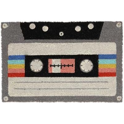 Relaxdays Voordeurmat - Kokos Retro Cassette 60x40cm Relaxdays Voordeurmat - Kokos Retro Cassette 60x40cm