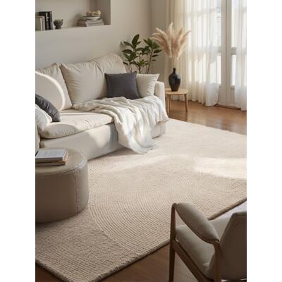 HANSE Home Woltapijt Eleni natuurlijk woonkamertapijt handgetuft Hygge Skandi, boho tapijt wol voor woonkamer, slaapkamer, eetkamer, hal natuurlijk wit, 80x150 cm HANSE Home Woltapijt Eleni natuurlijk woonkamertapijt handgetuft Hygge Skandi, boho tapijt wol voor woonkamer, slaapkamer, eetkamer, hal natuurlijk wit, 80x150 cm