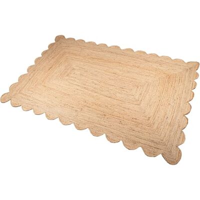 DRW Jute tapijt met gekartelde randen, natuur, 300 x 200 x 1 cm DRW Jute tapijt met gekartelde randen, natuur, 300 x 200 x 1 cm