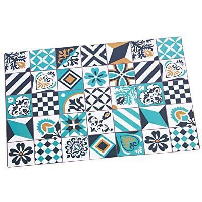 DRW Rechthoekig tapijt van vinylschuim en pvc, vierkant, 90 x 60 cm DRW Rechthoekig tapijt van vinylschuim en pvc, vierkant, 90 x 60 cm