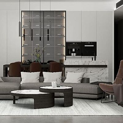 HAMID Vloerkleed van kavir wol, effen, modern, zacht, handgeweven, vloerkleed voor woonkamer, slaapkamer, woonkamer, ivoor (350 x 250 cm) HAMID Vloerkleed van kavir wol, effen, modern, zacht, handgeweven, vloerkleed voor woonkamer, slaapkamer, woonkamer, ivoor (350 x 250 cm)