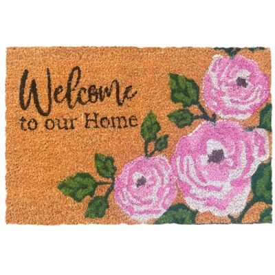 Relaxdays kokosmat, Welcome, 60x40 cm, antislip, weerbestendig, meerkleurig deurmat voor binnen en buiten, deurmat Relaxdays kokosmat, Welcome, 60x40 cm, antislip, weerbestendig, meerkleurig deurmat voor binnen en buiten, deurmat