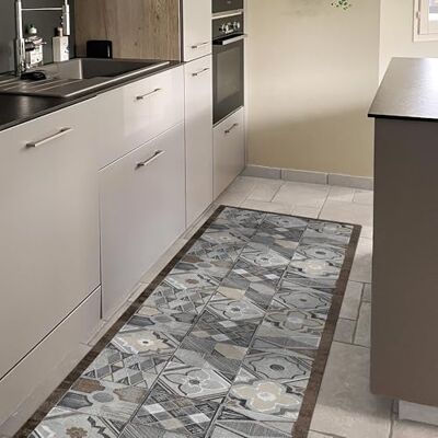 CREARREDA Tapijtloper voor keuken, hal en woonkamer, tapijtloper op maat, isolerend, brandvertragend, krasbestendig, hypoallergeen, waterafstotend, keukenloper, woonkamertapijt, Made in Italy CREARREDA Tapijtloper voor keuken, hal en woonkamer, tapijtloper op maat, isolerend, brandvertragend, krasbestendig, hypoallergeen, waterafstotend, keukenloper, woonkamertapijt, Made in Italy