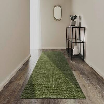 Villeroy & Boch Rosalie Jute tapijt, natuurlijk woonkamertapijt van 100% jute, handgeweven en milieuvriendelijk, boho-tapijt, jute voor woonkamer, slaapkamer, eetkamer, junglegroen, 80 x 300 cm Villeroy & Boch Rosalie Jute tapijt, natuurlijk woonkamertapijt van 100% jute, handgeweven en milieuvriendelijk, boho-tapijt, jute voor woonkamer, slaapkamer, eetkamer, junglegroen, 80 x 300 cm