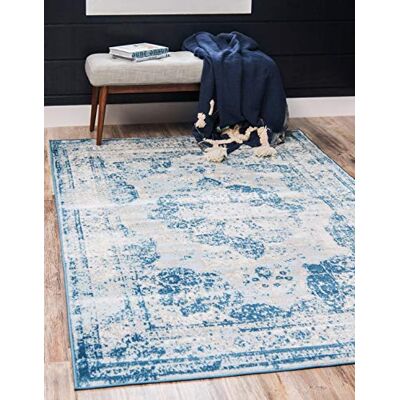 Uniek Sofia Maatwerk Tapijt, Blauw/Lichtblauw, 274x366cm - Tapijt Uniek Sofia Maatwerk Tapijt, Blauw/Lichtblauw, 274x366cm - Tapijt