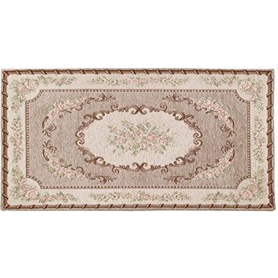 BIANCHERIAWEB Suardi Tapijt voor slaapkamer en woonkamer, velours, antislip, bloemenpatroon BIANCHERIAWEB Suardi Tapijt voor slaapkamer en woonkamer, velours, antislip, bloemenpatroon