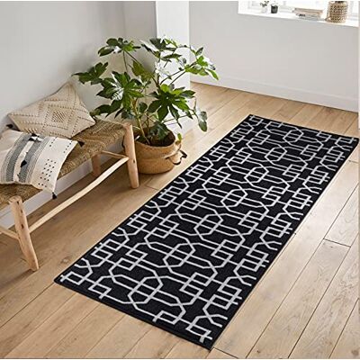 Serdim Rugs Wasbare deurmat keukenmatten antislip kubusvormige trellis ontwerp hal loper indoor deurmat ganggangmatten vloermat Serdim Rugs Wasbare deurmat keukenmatten antislip kubusvormige trellis ontwerp hal loper indoor deurmat ganggangmatten vloermat
