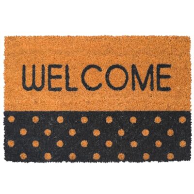 Relaxdays kokosmat, Welcome, 60x40 cm, antislip, weerbestendig, meerkleurig deurmat voor binnen en buiten, deurmat Relaxdays kokosmat, Welcome, 60x40 cm, antislip, weerbestendig, meerkleurig deurmat voor binnen en buiten, deurmat