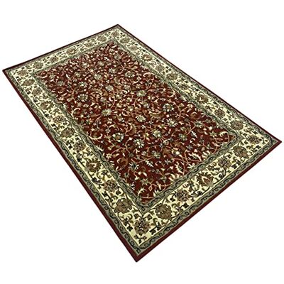 WAWA TEPPICH Orient Rug Red Herati Handgetuft 100% wollen tapijt, bruin, beige, 170 x 240 cm WAWA TEPPICH Orient Rug Red Herati Handgetuft 100% wollen tapijt, bruin, beige, 170 x 240 cm
