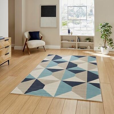 Vancouver 18241 Tapijt - Beige Blauw - Tapijt Vancouver 18241 Tapijt - Beige Blauw - Tapijt