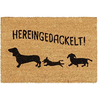 Relaxdays Kokosmat met Hondenslogan - Binnen/Buiten - 40x60cm Relaxdays Kokosmat met Hondenslogan - Binnen/Buiten - 40x60cm