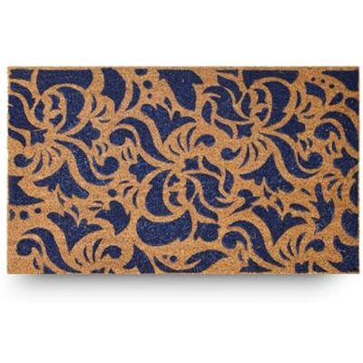 LifeGreen Kera Flowers Deurmat met kokosvezels, vuilafstotend tapijt voor rechthoekige ingang, 40 x 70 cm, onderkant van antislip latex blauwe mandala-opdruk LifeGreen Kera Flowers Deurmat met kokosvezels, vuilafstotend tapijt voor rechthoekige ingang, 40 x 70 cm, onderkant van antislip latex blauwe mandala-opdruk