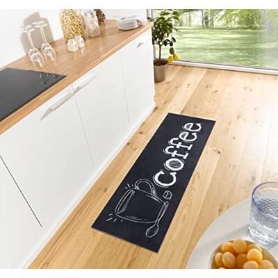 HANSE Home Cook & Clean Keukenloper, keukentapijt, koffiemotief, koffiemotief, antislip, onderhoudsvriendelijk, vloerkleed voor keuken, hal, entree, eetkamer, 50 x 150 cm HANSE Home Cook & Clean Keukenloper, keukentapijt, koffiemotief, koffiemotief, antislip, onderhoudsvriendelijk, vloerkleed voor keuken, hal, entree, eetkamer, 50 x 150 cm