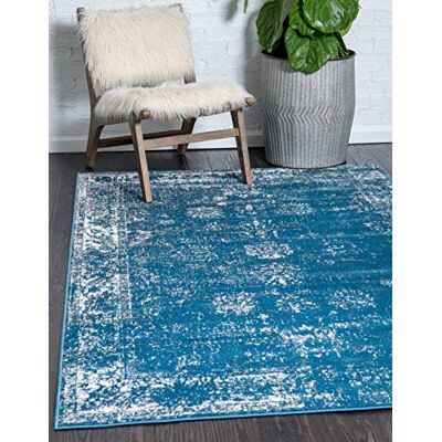 Unique Sofia Collection Traditionele Vintage traditioneel 4' x 6' Rectangle blauw Unique Sofia Collection Traditionele Vintage traditioneel 4' x 6' Rectangle blauw