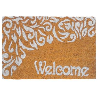 Relaxdays kokosmat, Welcome, 60x40 cm, antislip, weerbestendig, meerkleurig deurmat voor binnen en buiten, deurmat Relaxdays kokosmat, Welcome, 60x40 cm, antislip, weerbestendig, meerkleurig deurmat voor binnen en buiten, deurmat