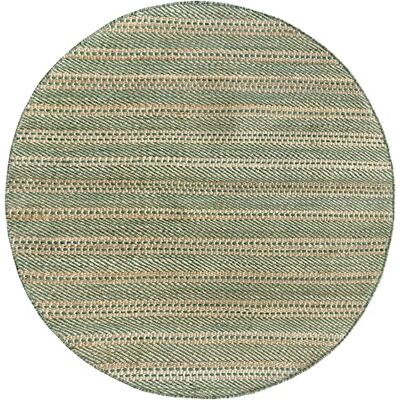 HAMID Olivia wollen jute vloerkleed, handgeweven wollen en jute vloerkleed voor woonkamer, slaapkamer, naturel groen, (150x150 cm) HAMID Olivia wollen jute vloerkleed, handgeweven wollen en jute vloerkleed voor woonkamer, slaapkamer, naturel groen, (150x150 cm)