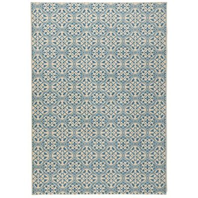 HANSE Home Laagpolig tapijt patroon blauw crème, 80x150 cm HANSE Home Laagpolig tapijt patroon blauw crème, 80x150 cm