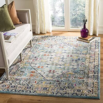 Safavieh Joeri Blauwe Vloerkleed - Rechthoekige Boho Stijl Safavieh Joeri Blauwe Vloerkleed - Rechthoekige Boho Stijl