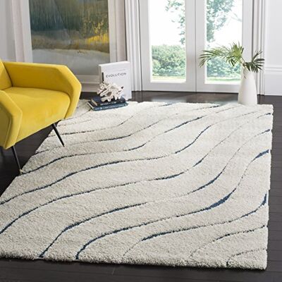 Safavieh Crème/Blauw 60 X 90 Vloerkleed - Modern Ontwerp Safavieh Crème/Blauw 60 X 90 Vloerkleed - Modern Ontwerp