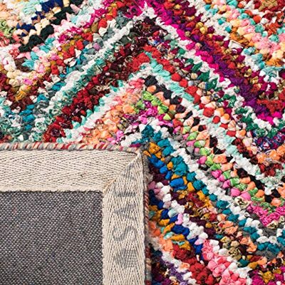SAFAVIEH Transitional Indoor Hand getuft rechthoekig gebied tapijt, Nantucket Collection, NAN311, in multi, 152 x 244 cm voor woonkamer, slaapkamer of elke binnenruimte SAFAVIEH Transitional Indoor Hand getuft rechthoekig gebied tapijt, Nantucket Collection, NAN311, in multi, 152 x 244 cm voor woonkamer, slaapkamer of elke binnenruimte