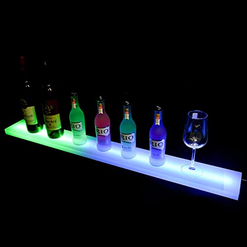 TOYOCC Bar Liquor Led Verlichte 1 Stap Verlichte Bar Plank,Led Liquor Bottle Display Plank,Multi-Color Verlichte Bar Stand Met Afstandsbediening,Verlichte Flessenplank Fo