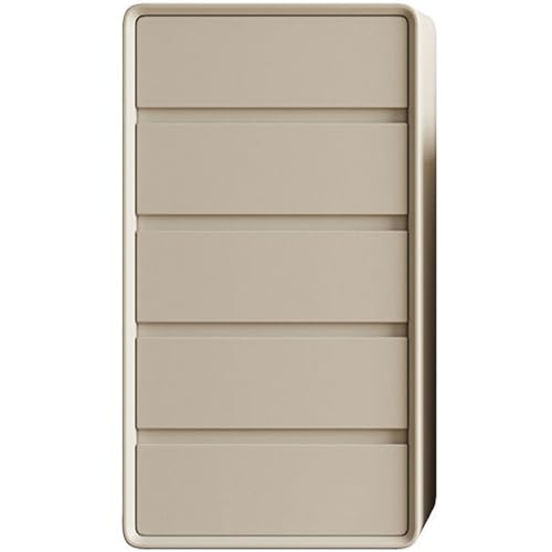 MKYOKO Witte ladekast met 5 lades voor slaapkamer, 21,6" L x 15,7" B x 49" H, moderne dressoirs, kast met opbergdressoir, beige