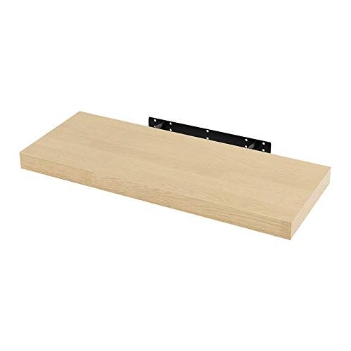 WOLTU RG9317kei 1 Stuck Zwevende plank Wandrek CD-rek in MDF,Kantoorplank Hangende plank 100x22.9x3.8cm,Geel Eiken