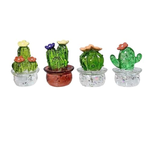 QIJIAYU Mini Cactus Decoratie Cactus Bonsai Decoratie Desktop Decoratie Auto Woondecoratie (Size : 4pc)