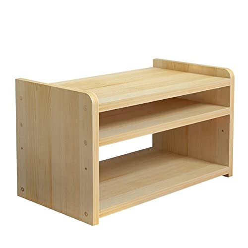 TYXFHSMY Draagbare printerstandaard printerstandaard desktop printerstandaard-kleine standaard 3-laags desktop houten desktop printer plank opslag kantoorbestand kleine boekenplank plank onder bureau