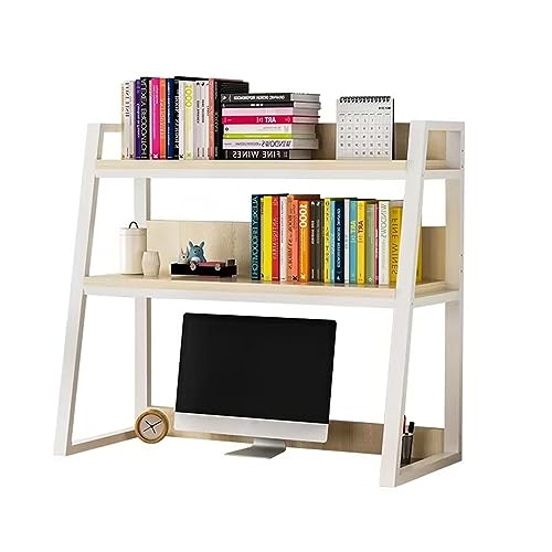 WowZza Desktop Display Plank Desktop Display Plank, Computer Bureau Boekenplank Hutch, Opslag Home Decor Planken, Voor Kantoorbenodigdheden Organizer, Voor Home Dorm Kantoorbenodigdheden/Wit/95*32