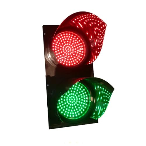 CUNTO 200 mm/8 inch verkeerslichten, verkeerslichten, 2 licht rood/groen LED-waarschuwing rood-groen licht, industrieel verkeerslicht Stop and Go-licht, buiten, verkeerslichtcontroller/sequencer