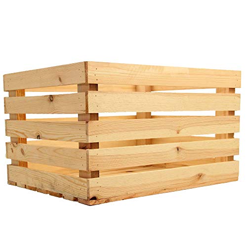 WOOD Houten kist natuur fruitkisten appelkisten wijnkist boekenkast kist 2 stuks 50x40x30